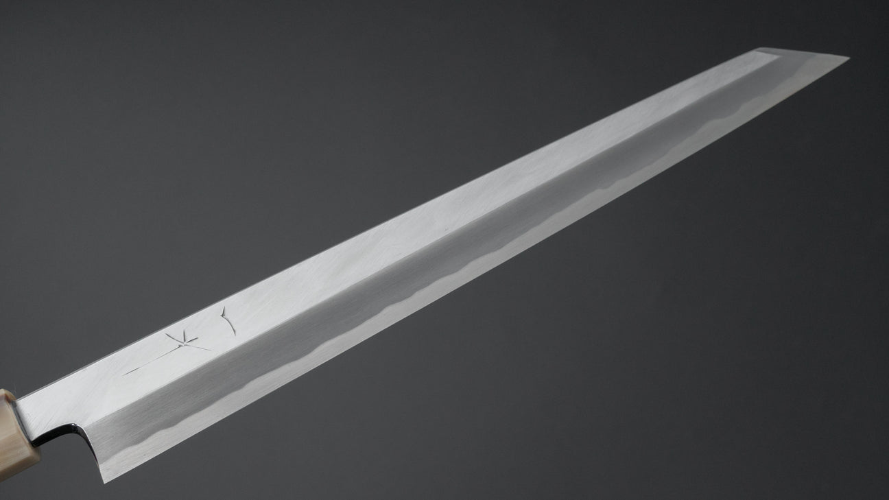 Hitohira Tanaka Mosuke Blue #1 Kiritsuke Yanagiba 270mm Ebony Handle (Saya)