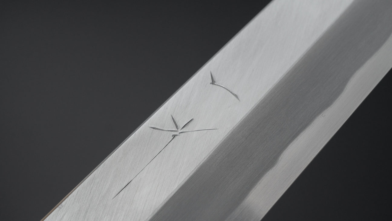 Hitohira Tanaka Mosuke Blue #1 Kiritsuke Yanagiba 270mm Ebony Handle (Saya)