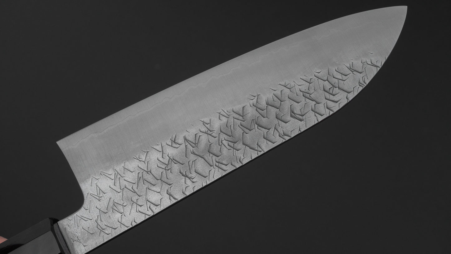 Nigara Blue Super Santoku 180mm Ebony Handle