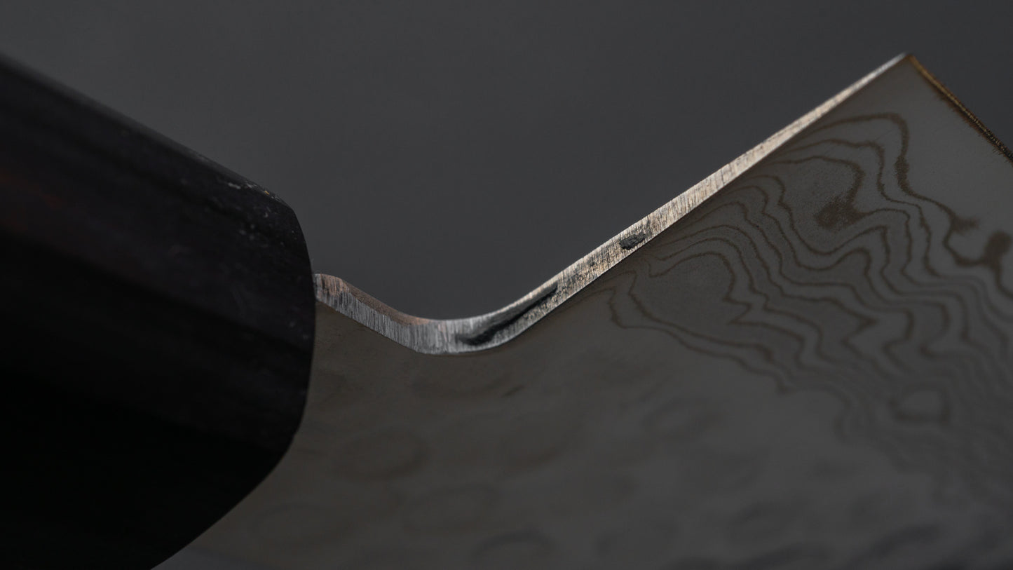 Hitohira HG Tsuchime Damascus Gyuto 210 mm walnoot handvat