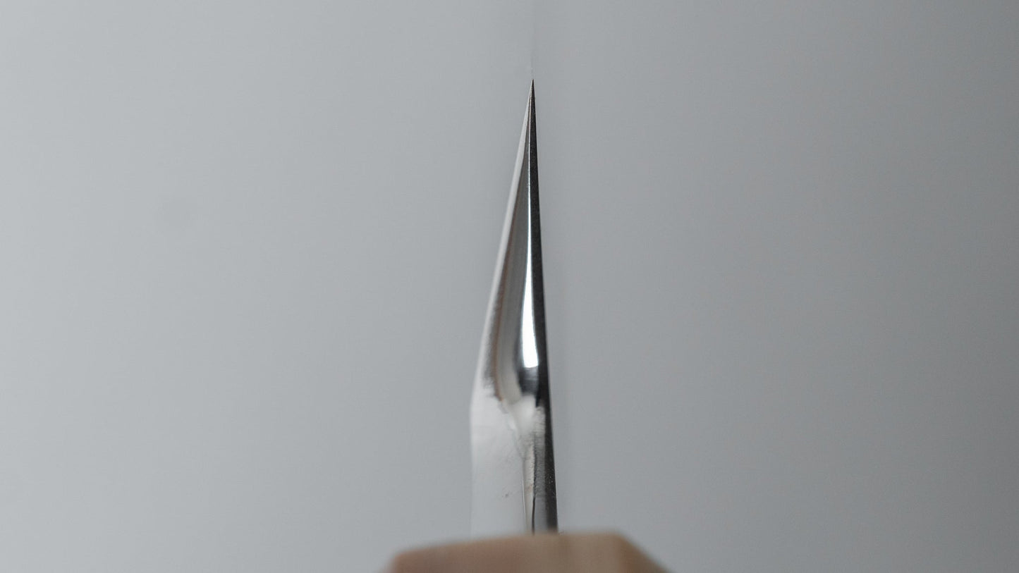 Hitohira Yamatsuka Mosuke spiegel gepolijst Ginsan Honyaki Yanagiba 270 mm ebbenhouten handvat (Saya)