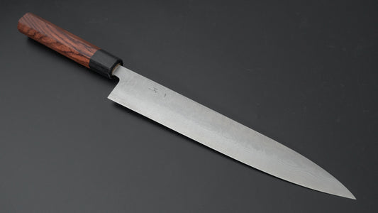 Hitohira Setsu Forged VG-10 Damascus Sujihiki 255mm Jutan Handle