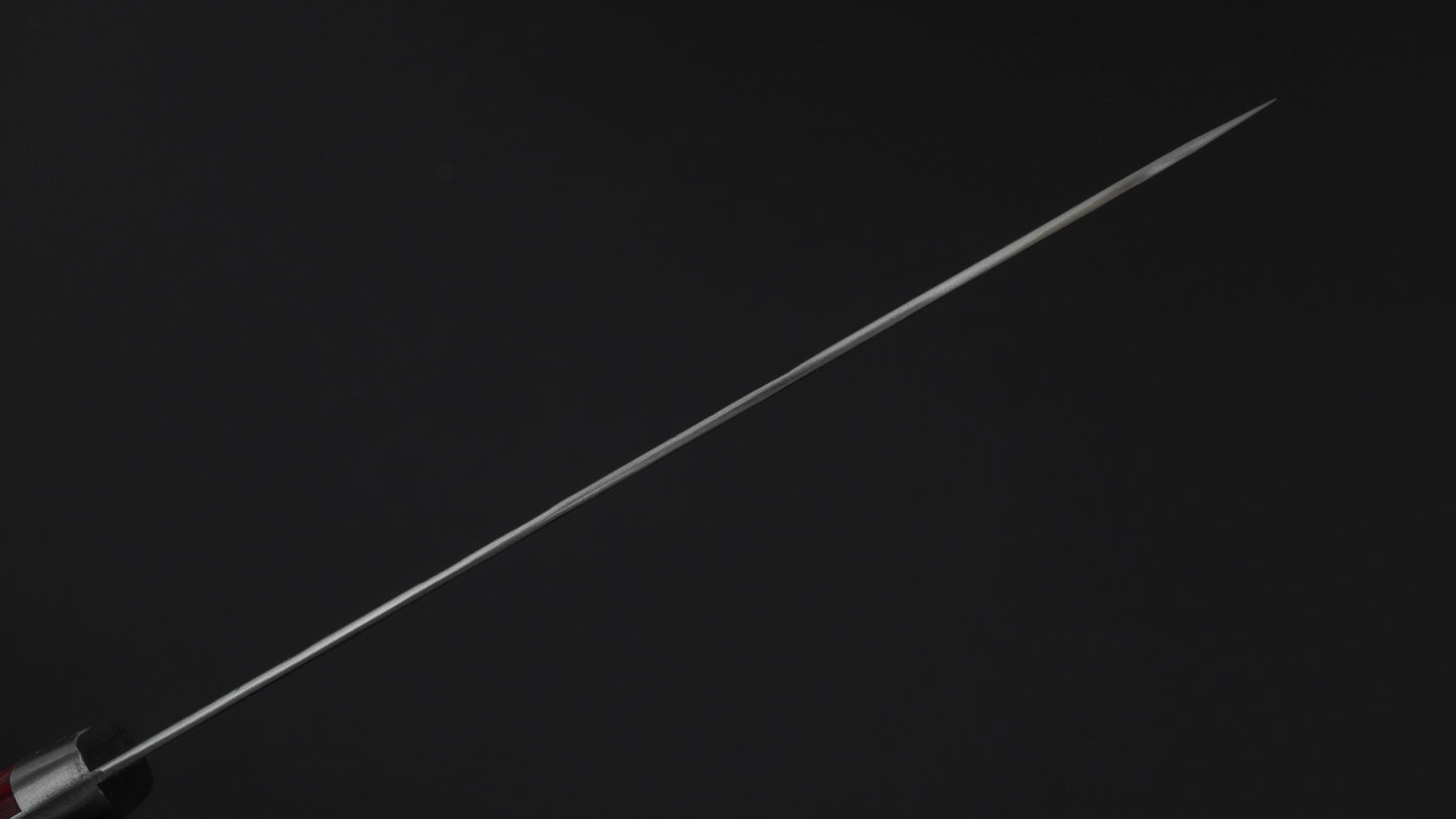 Hitohira NM V10 Nashiji Damascus Gyuto 180mm Wine Pakka Handle