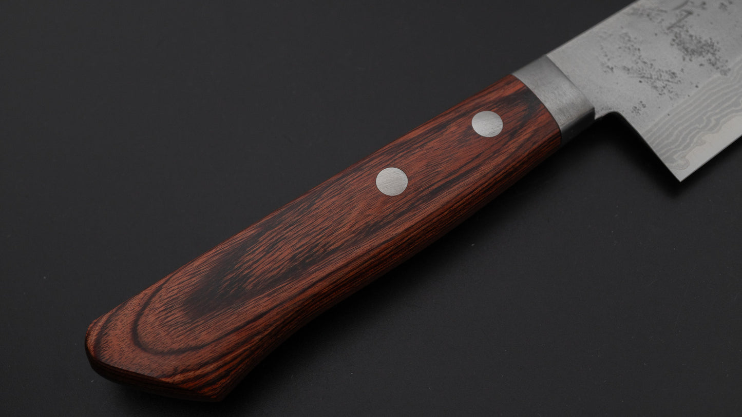 Hitohira NM V10 Nashiji Damascus Gyuto 180mm Imitation Mahogany Handle