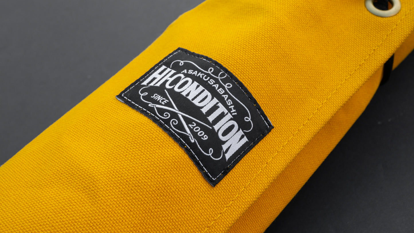 HI-CONDITION Hanpu Canvas 6 Pockets Knife Roll Mustard