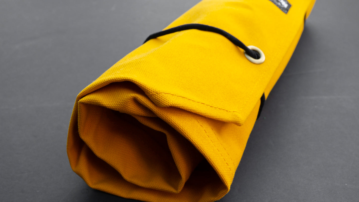 HI-CONDITION Hanpu Canvas 6 Pockets Knife Roll Mustard