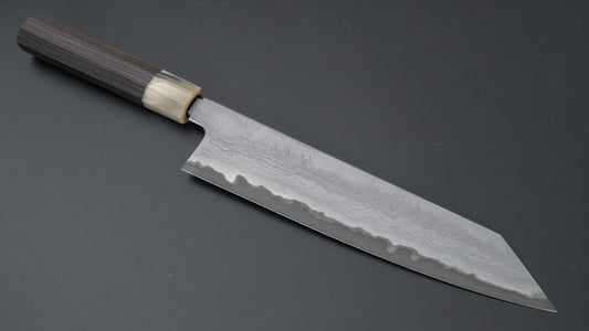 Tetsujin Blue #2 Metal Flow Kiritsuke Gyuto 240mm Taihei Makassar Ebony Handle