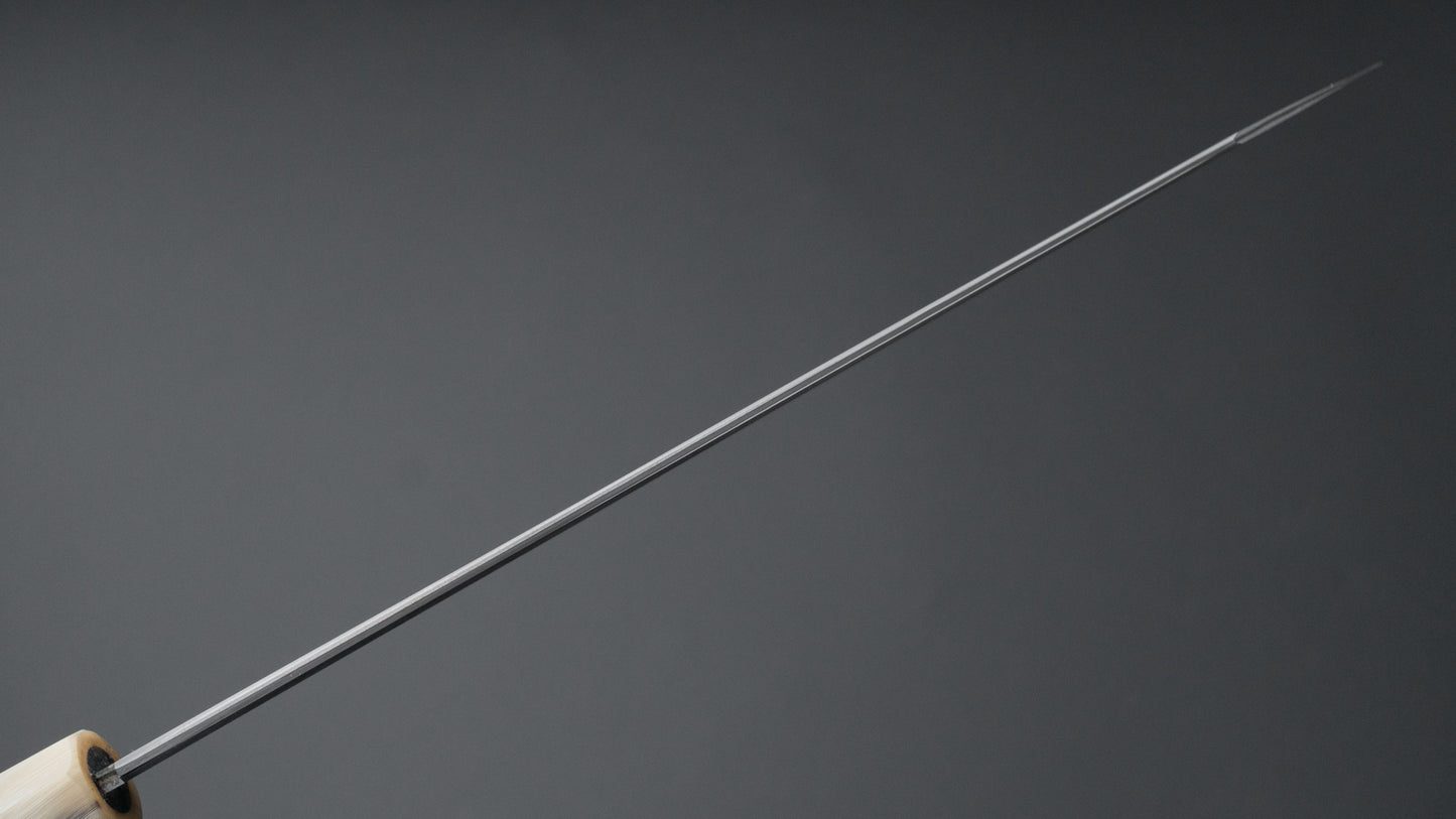 Tetsujin Blue #2 Metal Flow Kiritsuke Gyuto 240 mm Taihei Makassar ebbenhouten handvat