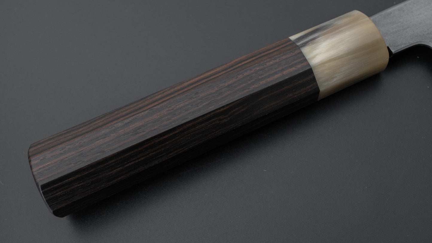 Tetsujin Blue #2 Metal Flow Kiritsuke Gyuto 240 mm Taihei Makassar ebbenhouten handvat