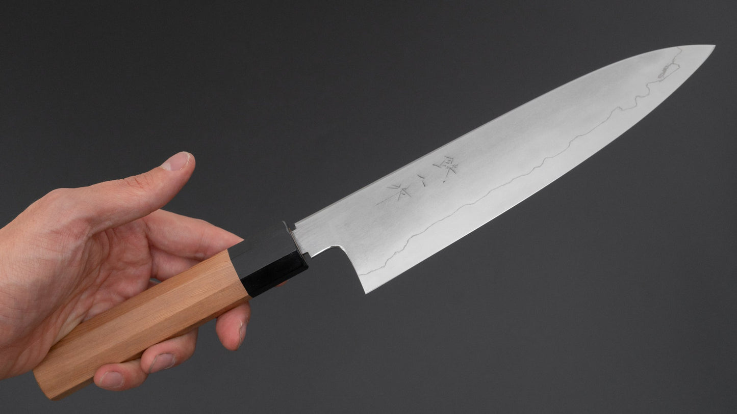 Tetsujin Silver #3 Kasumi Gyuto 210mm Yakusugi Cedar Handle