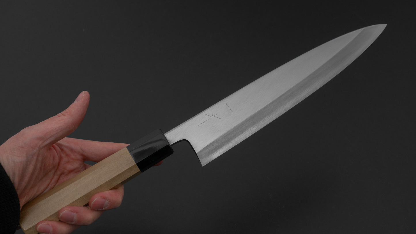 Hitohira Kikuchiyo Mosuke Silver #3 Mioroshi Deba 210mm Ho Wood Handle