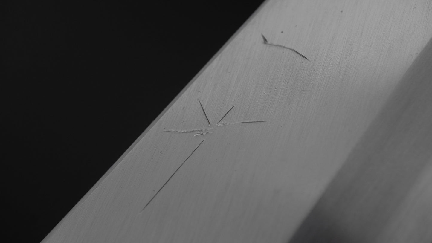 Hitohira Kikuchiyo Mosuke Silver #3 Mioroshi Deba 210mm Ho Wood Handle