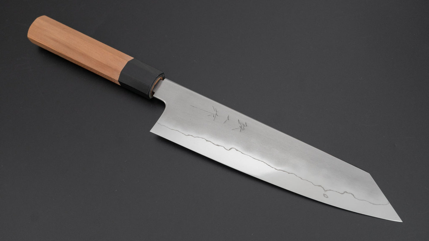 Tetsujin Zilver #3 Kasumi Kiritsuke Gyuto 210 mm Yakusugi cederhouten handvat