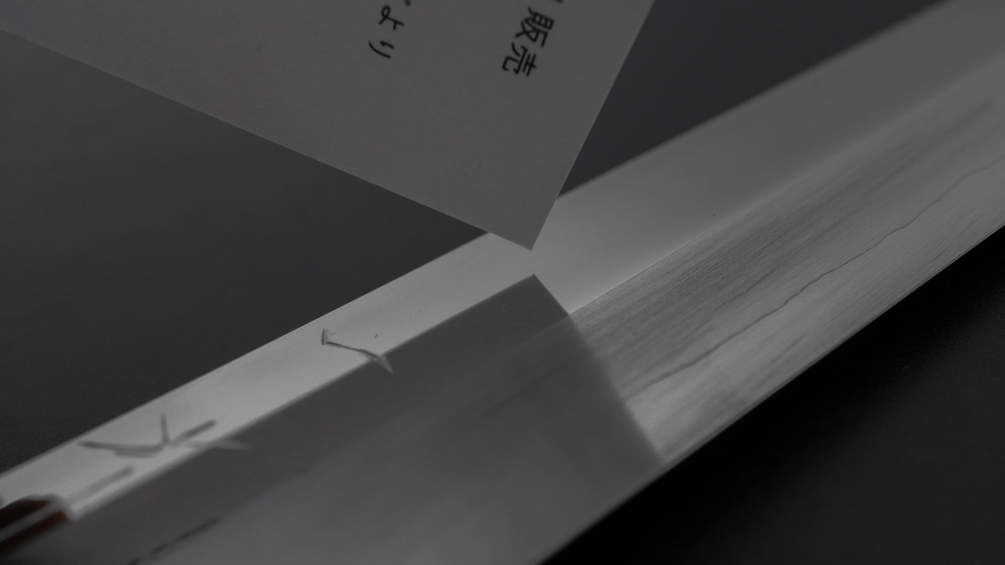 Hitohira Kikuchiyo Mosuke Silver #3 Mirror Polished Yanagiba 270mm Ebony Handle (Saya)