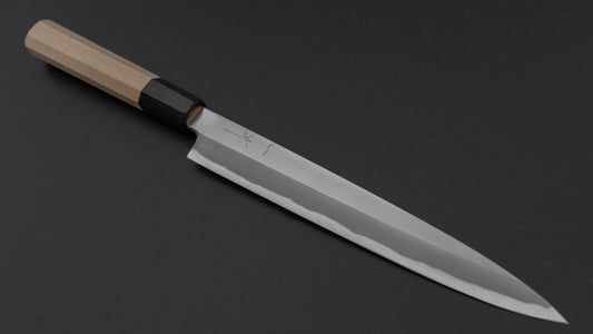 Hitohira Togashi Blue #2 Yanagiba 210mm Ho Wood Handle (Saya)