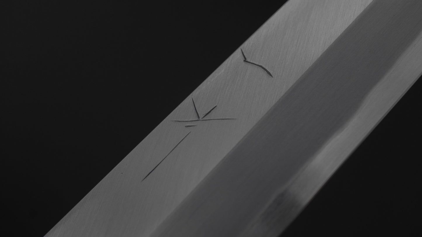 Hitohira Togashi Blue #2 Yanagiba 210mm Ho Wood Handle (Saya)