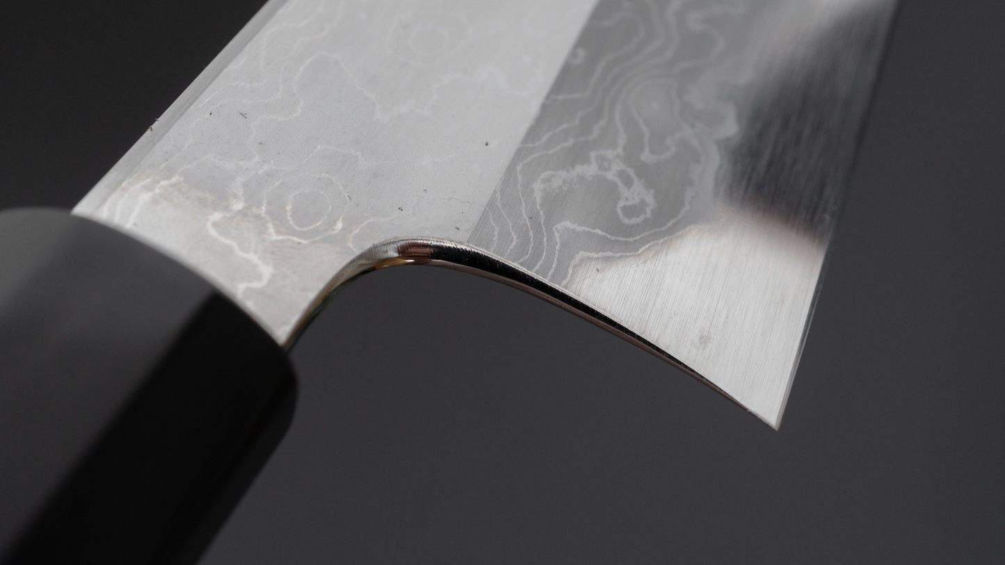 Hitohira Togashi White #1 Damascus Gyuto 240mm Burnt Yakusugi Handle