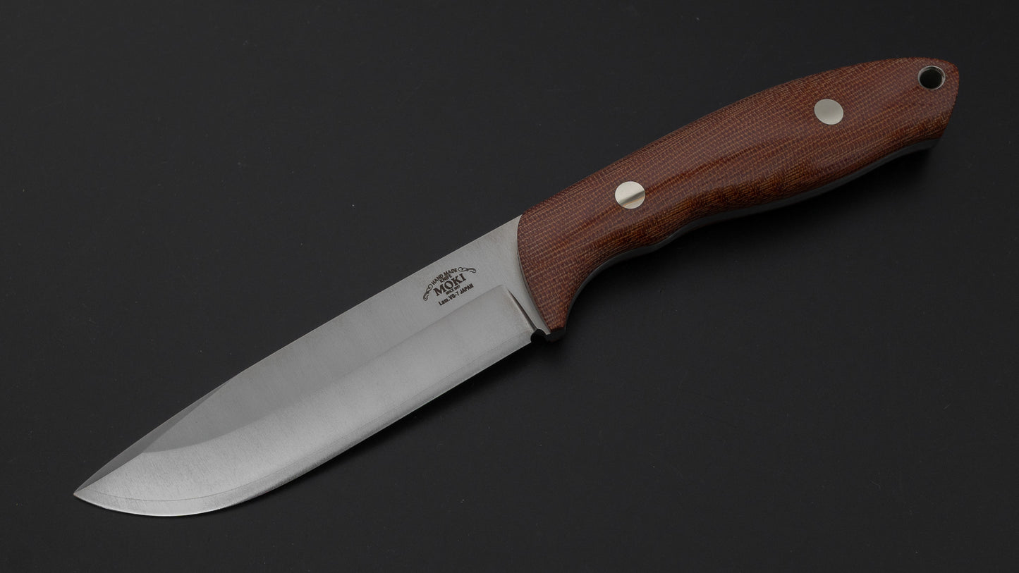 MOKI Berg Fixed Blade Canvas Micarta Handle (Natural Brown)
