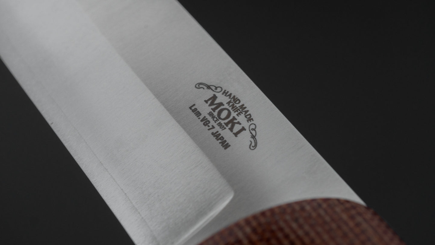 MOKI Berg Fixed Blade Canvas Micarta Handle (Natural Brown)