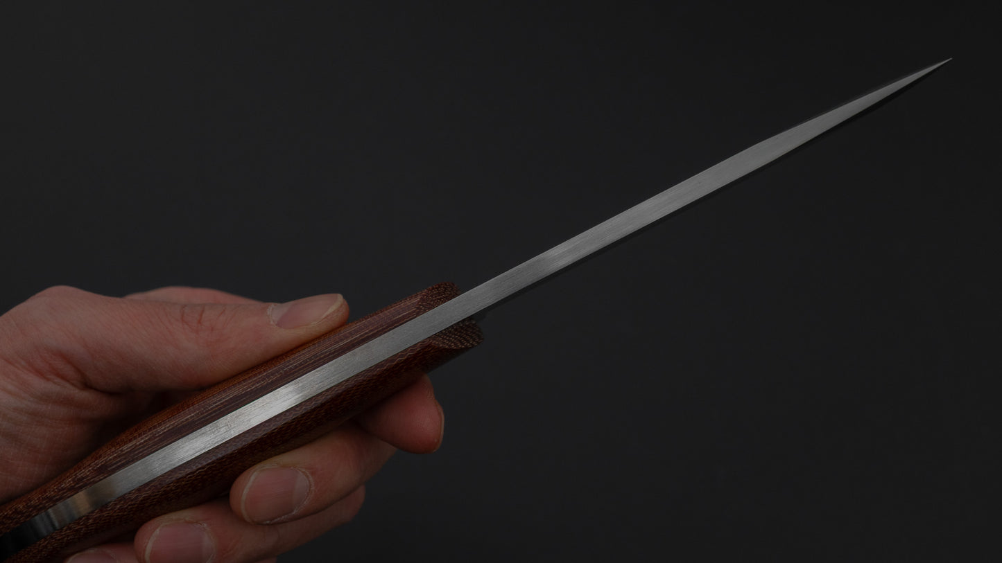 MOKI Berg Fixed Blade Canvas Micarta Handle (Natural Brown)