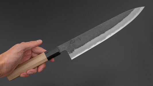 Hitohira Hinode Nashiji White #2 Stainless Clad Gyuto 240mm Ho Wood Handle