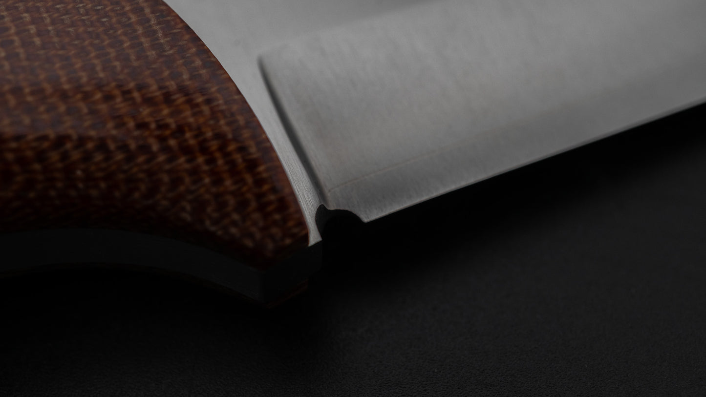 MOKI Berg Fixed Blade Canvas Micarta Handle (Natural Brown)