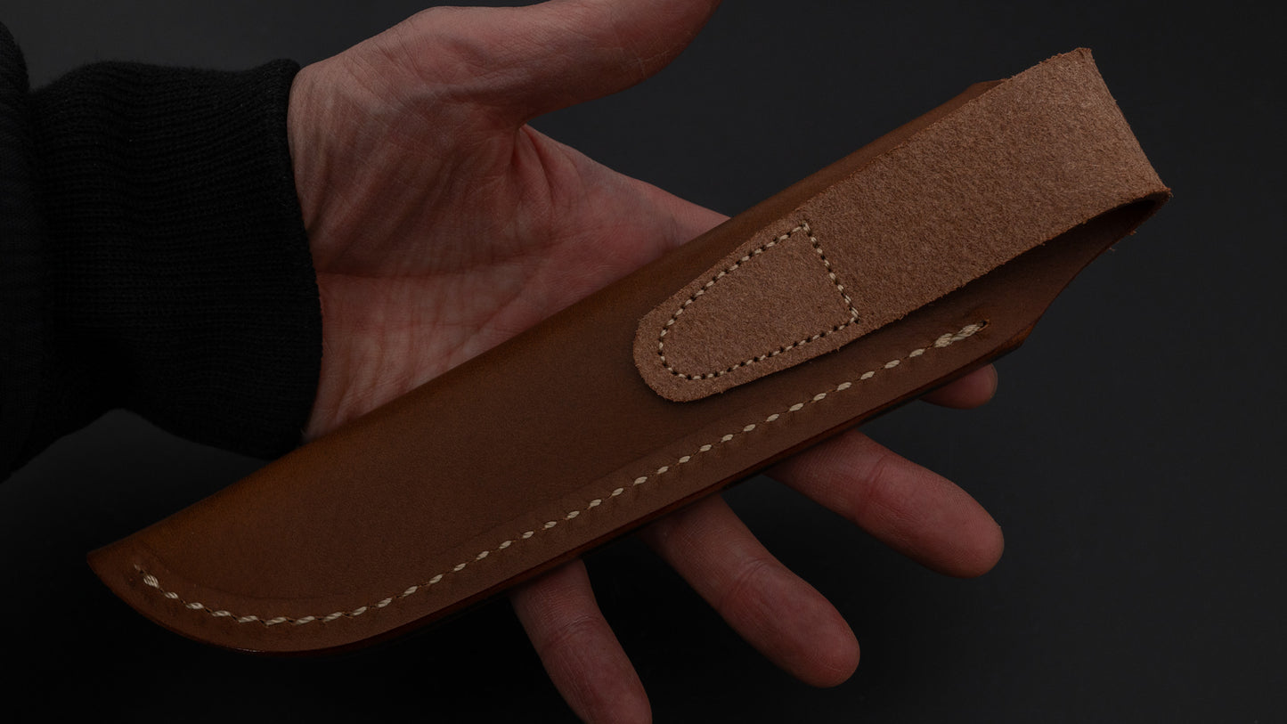 MOKI Berg Fixed Blade Canvas Micarta Handle (Natural Brown)