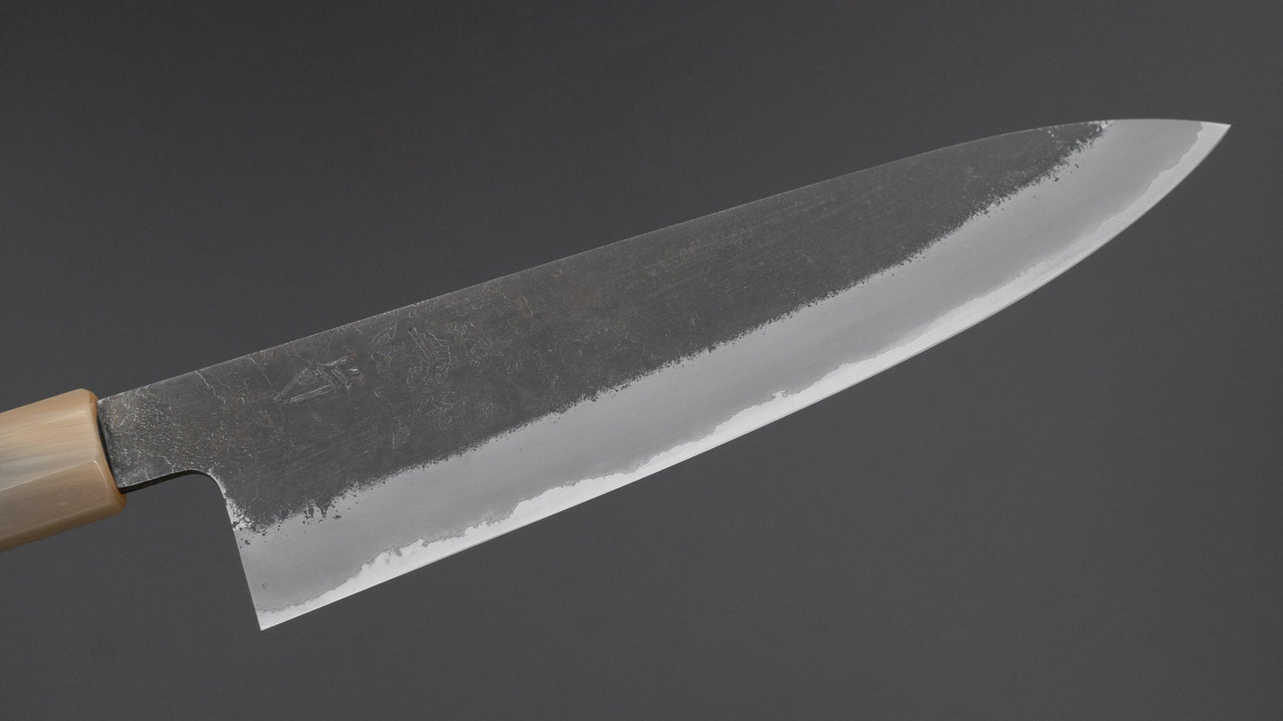 Hitohira Hinode Nashiji Wit #2 Roestvrij bekleed Gyuto 210 mm Taihei rozenhout handvat