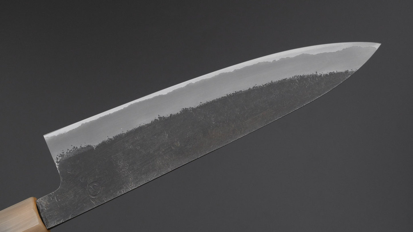 Hitohira Hinode Nashiji Wit #2 Roestvrij bekleed Gyuto 210 mm Taihei rozenhout handvat