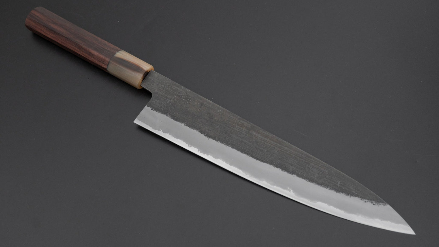 Hitohira Hinode Nashiji White #2 Stainless Clad Gyuto 240mm Taihei Wood Handle