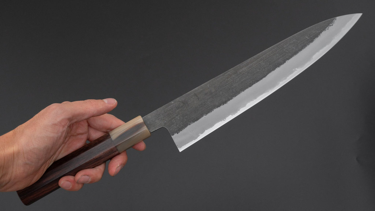 Hitohira Hinode Nashiji White #2 Stainless Clad Gyuto 240mm Taihei Wood Handle