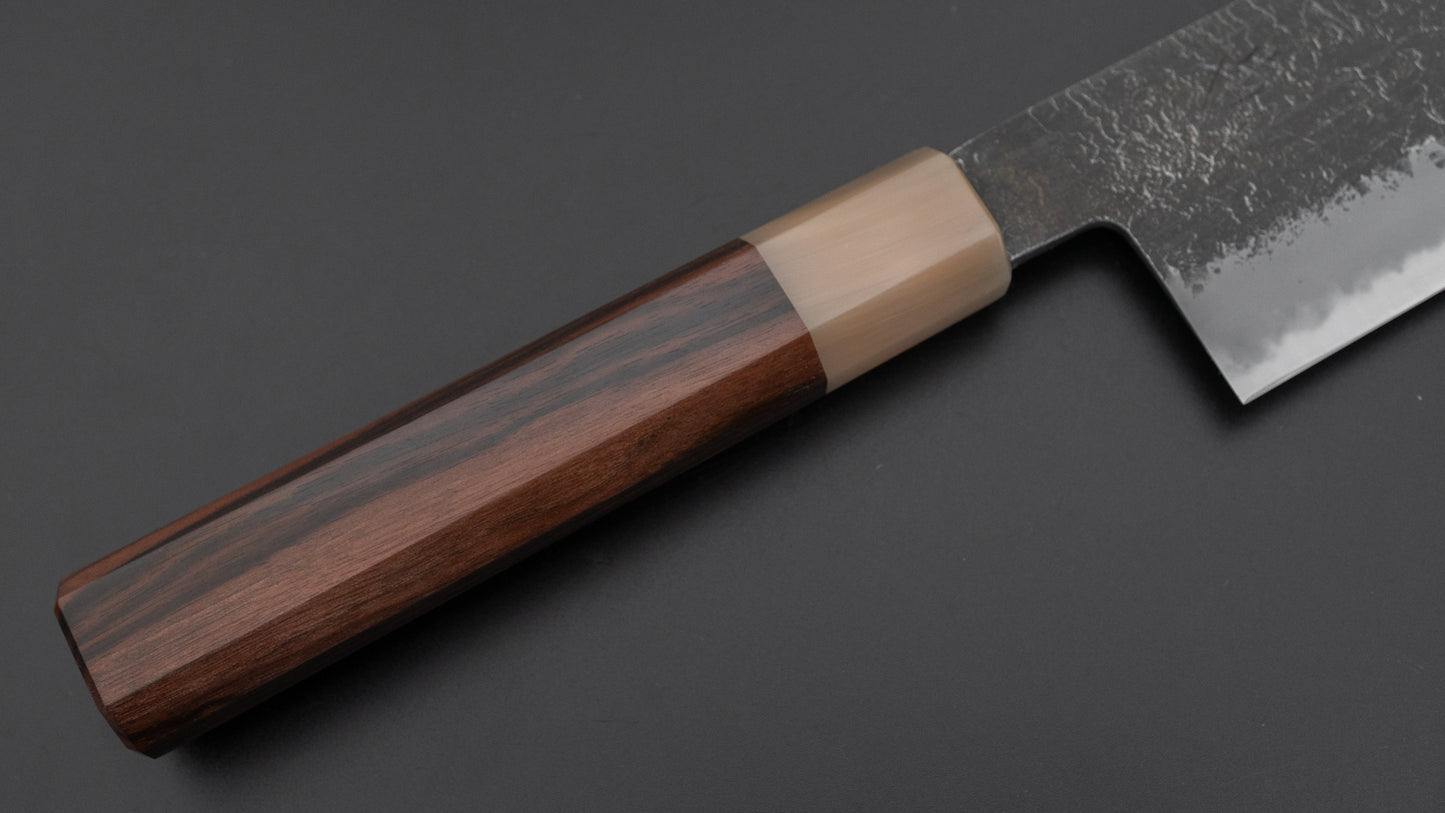 Hitohira Hinode Nashiji White #2 Nakiri 165mm Ebony Handle