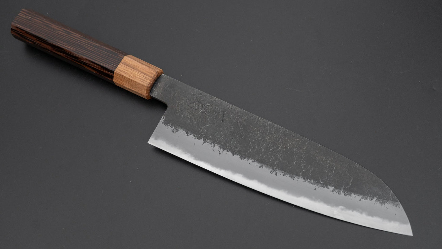 Hitohira Hinode Nashiji Wit #2 Santoku 180 mm wengé/eiken handvat