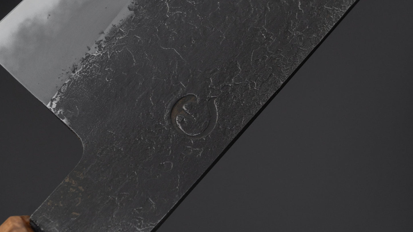 Hitohira Hinode Nashiji White #2 Santoku 180mm Wenge/Oak Handle