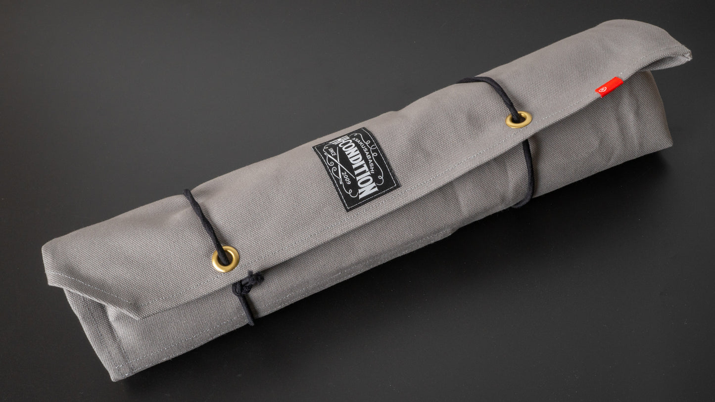 HI-CONDITION Hanpu Canvas 6 Pockets Knife Roll Gray