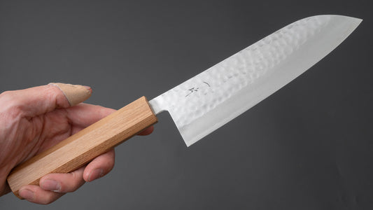 Hitohira NM Tsuchime Santoku 170mm Enju Handle