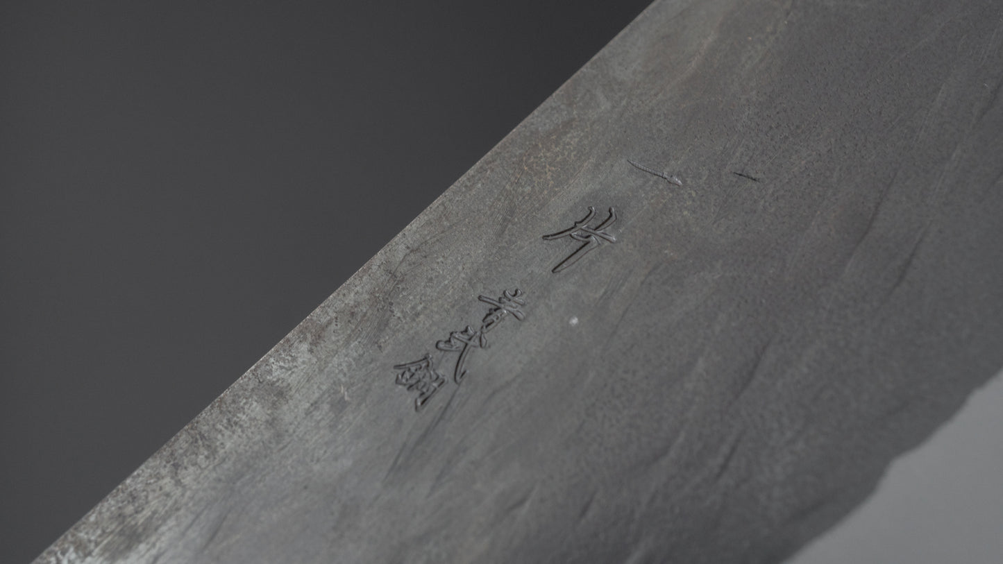 Hitohira TD Blue #2 roestvrij beklede Kurouchi Nakiri 165 mm Padauk-handgreep