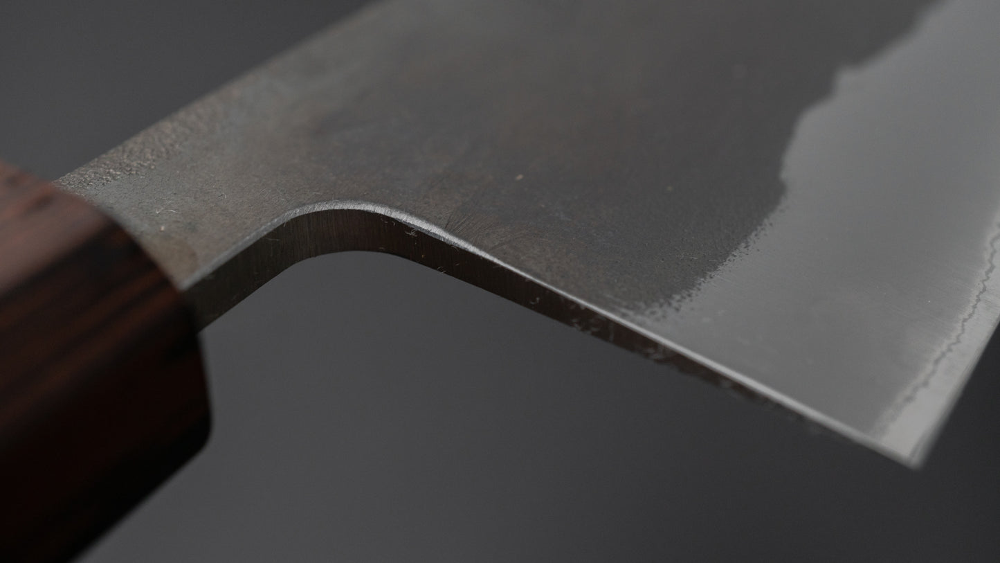 Hitohira TD Blue #2 roestvrij beklede Kurouchi Nakiri 165 mm Padauk-handgreep