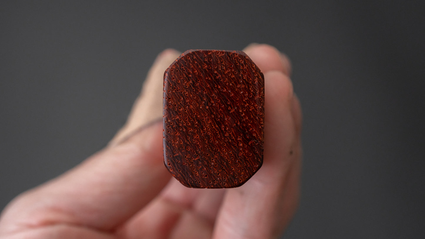 Hitohira TD Blue #2 roestvrij beklede Kurouchi Nakiri 165 mm Padauk-handgreep