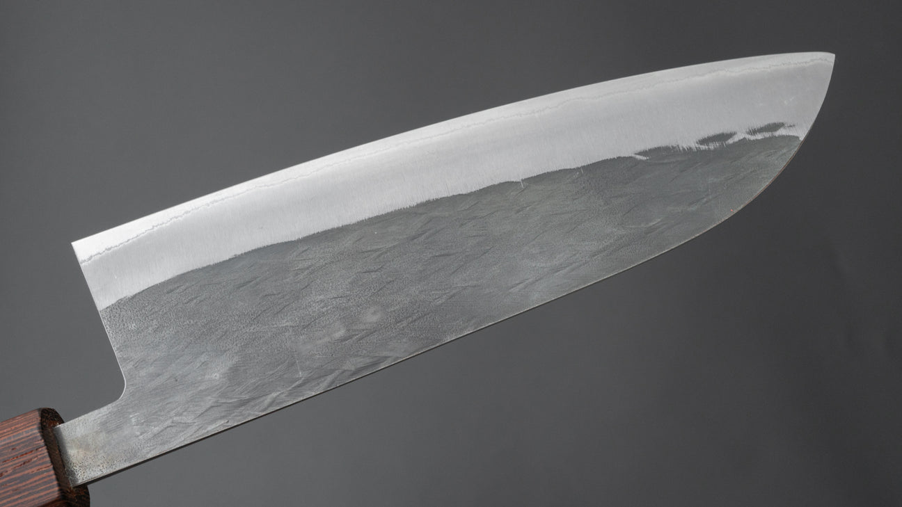 Hitohira TD Blue #2 Stainless Clad Kurouchi Santoku 165mm Padauk Handle