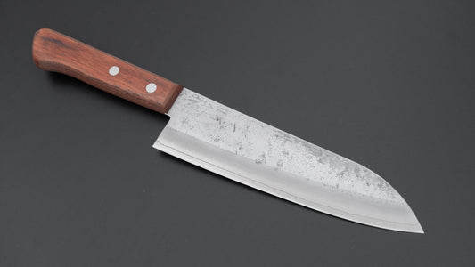 Hitohira S3 Nashiji Santoku 165 mm Pakka-handvat (geen bolster)