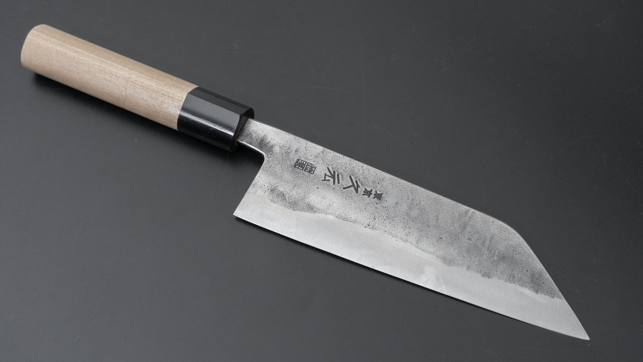 Morihei Hisamoto Blue Super Tsuchime Stainless Clad Bunka 165mm Ho Wood Handle