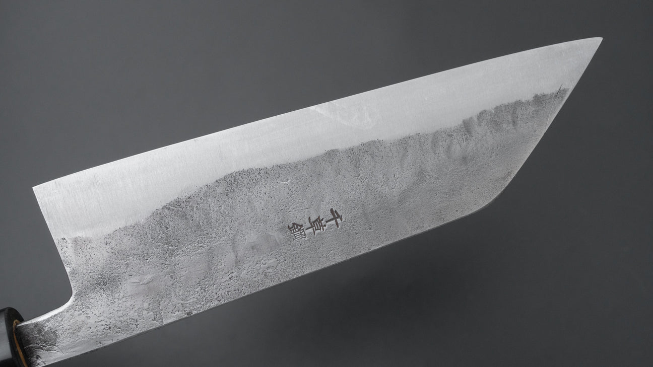 Morihei Hisamoto Blue Super Tsuchime Stainless Clad Bunka 165mm Ho Wood Handle