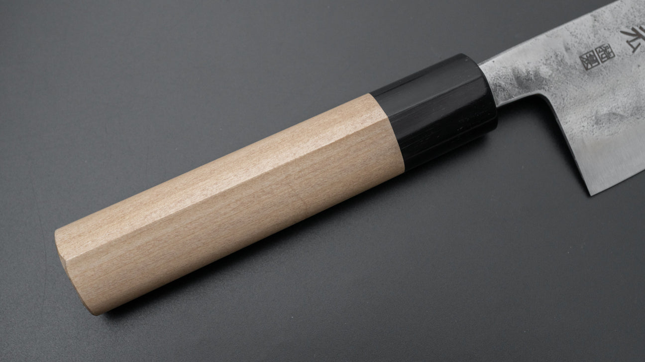 Morihei Hisamoto Blue Super Tsuchime Stainless Clad Bunka 165mm Ho Wood Handle