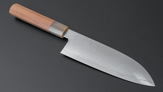 Hitohira Kikuchiyo Izo Silver #3 Santoku Yakusugi Cedar Handle