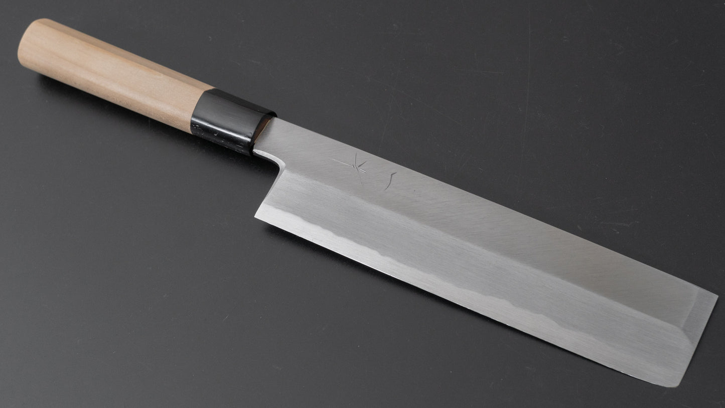 Hitohira Kikuchiyo Manzo White #3 Usuba 210mm Ho Wood Handle (D-Shape)