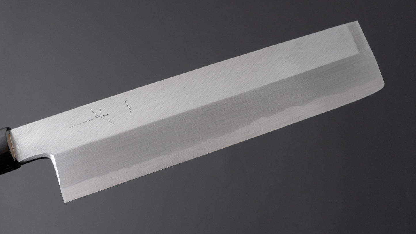 Hitohira Kikuchiyo Manzo White #3 Usuba 210mm Ho Wood Handle (D-Shape)