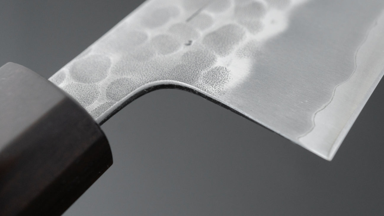 Hitohira Futana White #2 Migaki Tsuchime Gyuto 210mm Cherry Wood Handle