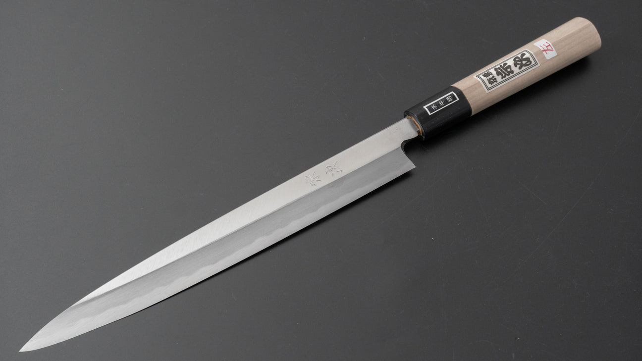 Morihei Munetsugu White #2 Left-Handed Yanagiba 240mm Ho Wood Handle