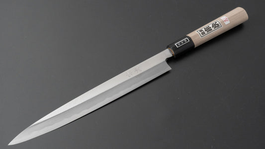Morihei Munetsugu White #2 Left-Handed Yanagiba 240mm Ho Wood Handle